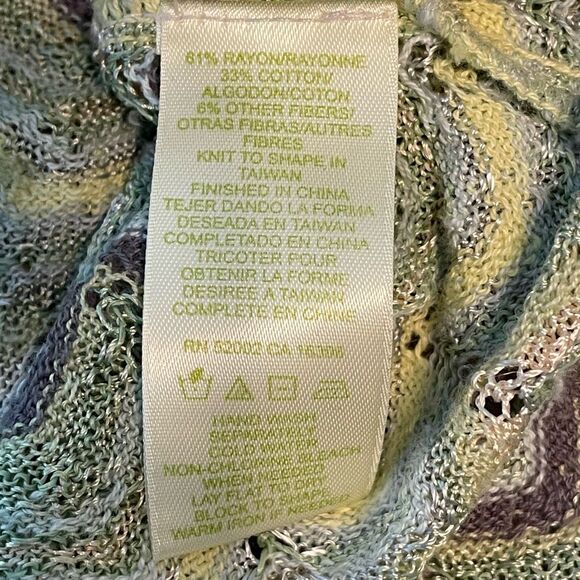 Sigrid Olsen Chevron Stripe Cardigan Sweater MP - Picture 7 of 9